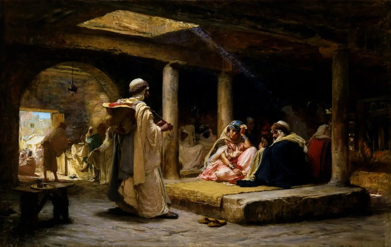 Kawa w Biskra, Algieria - Frederick Arthur Bridgman