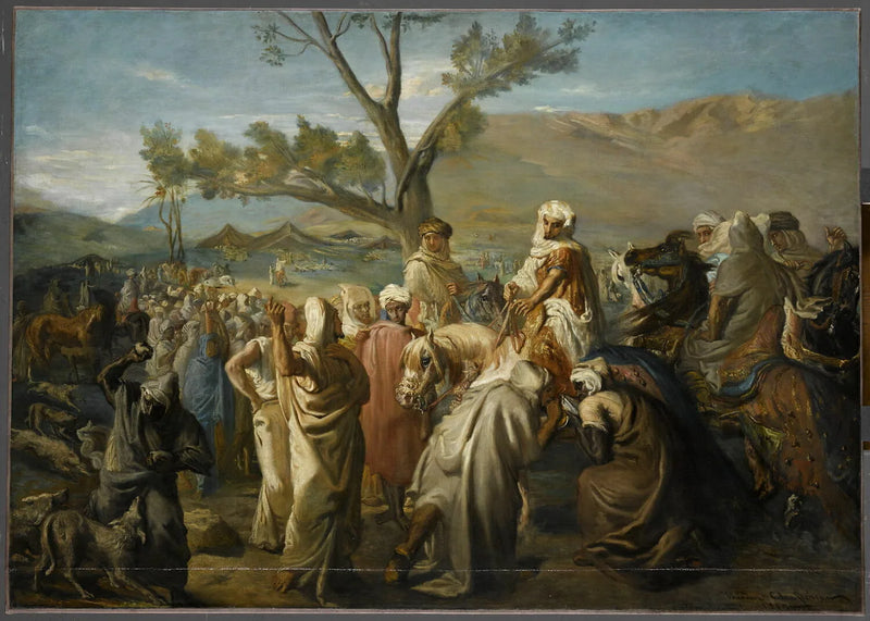 Caïd odwiedzający wioskę - Théodore Chassériau