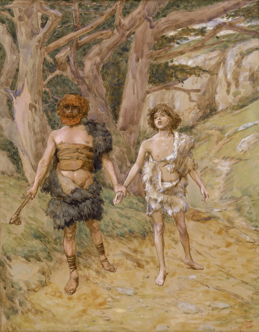 Caïn conduit Abel à la mort - James Tissot image 1 tableau peint à l’huile sur toile