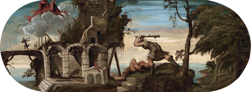 Kain zabijający Abla - Jacopo Tintoretto
