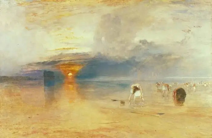 Piaski Calais przy niskiej wodzie - Poissards zbierający przynętę - J. M. W. Turner
