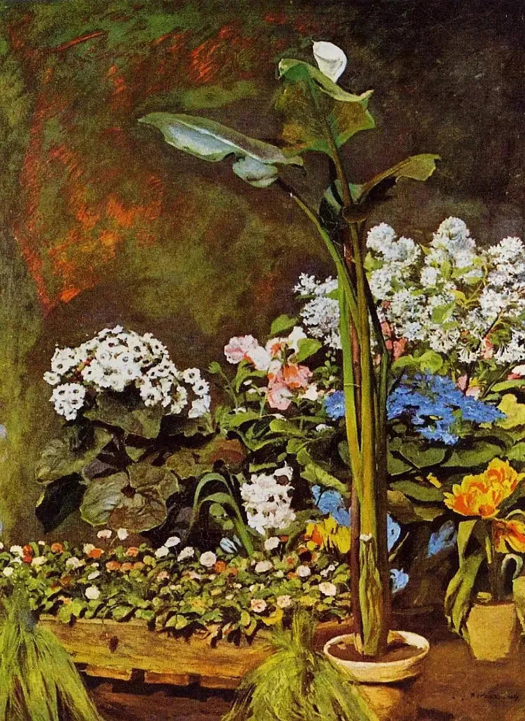 Martwa natura, arum i kwiaty - Pierre-Auguste Renoir