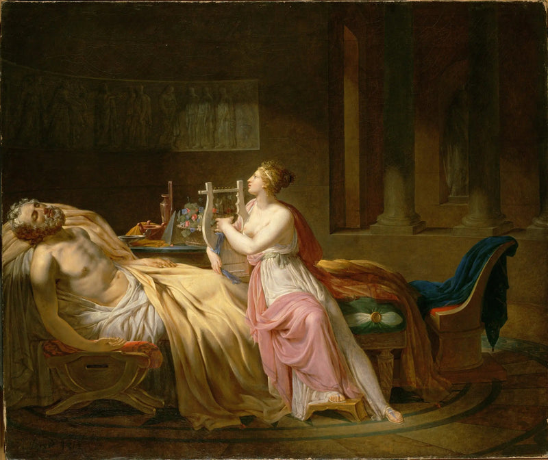 Calliope płacząca nad Homerem - Jacques-Louis David