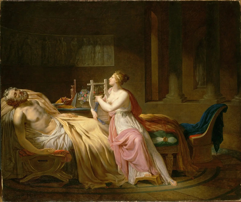 Calliope płacząca nad Homerem - Jacques-Louis David