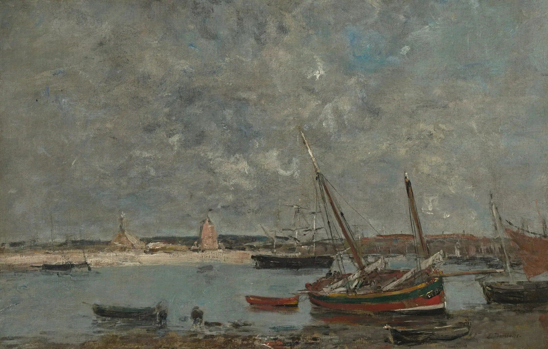 Camaret : Le Port - Eugène Boudin image 1 reproduction de peinture à l’huile