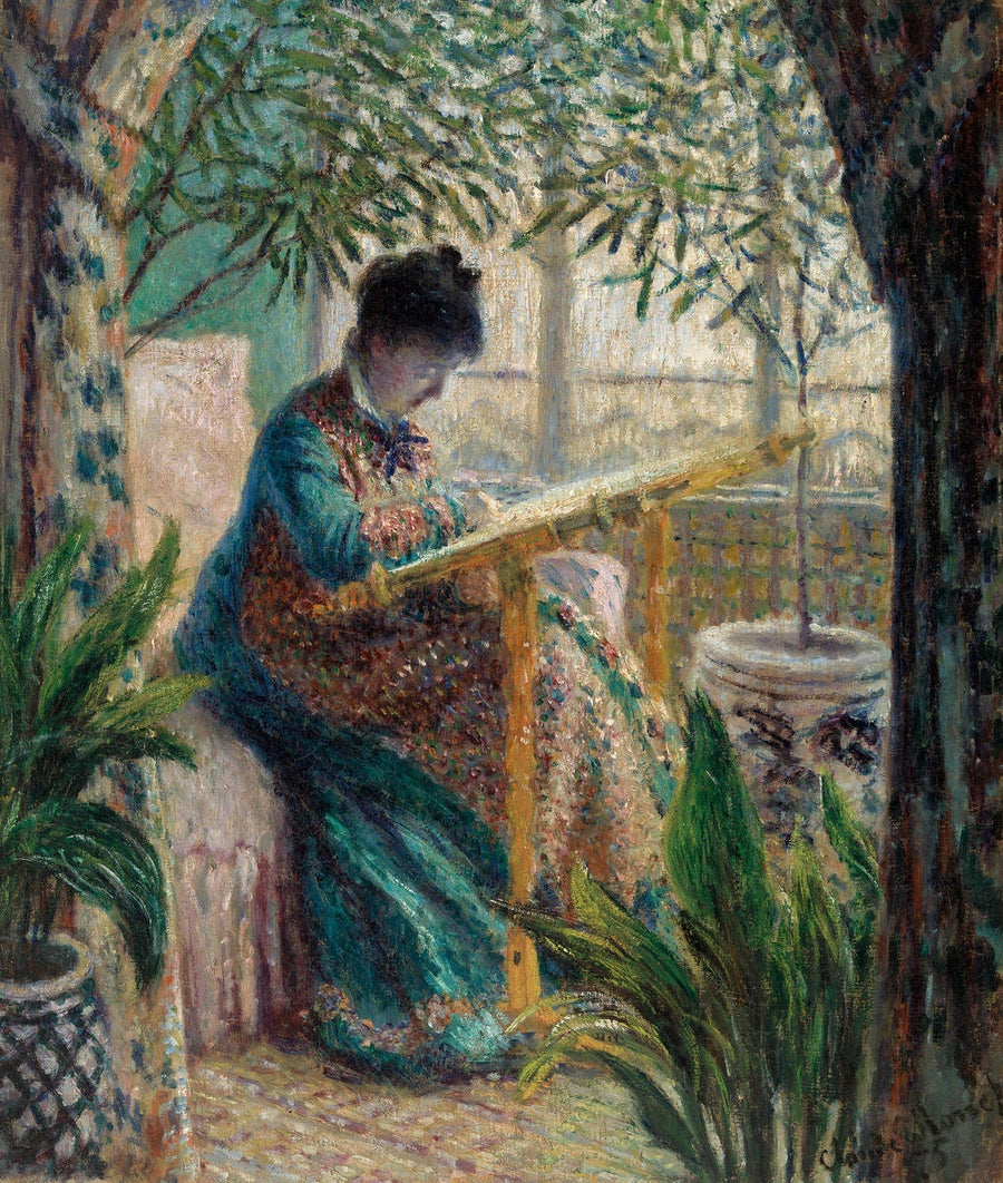 Madame Monet haftuje, Camille w handlu W366 - Claude Monet