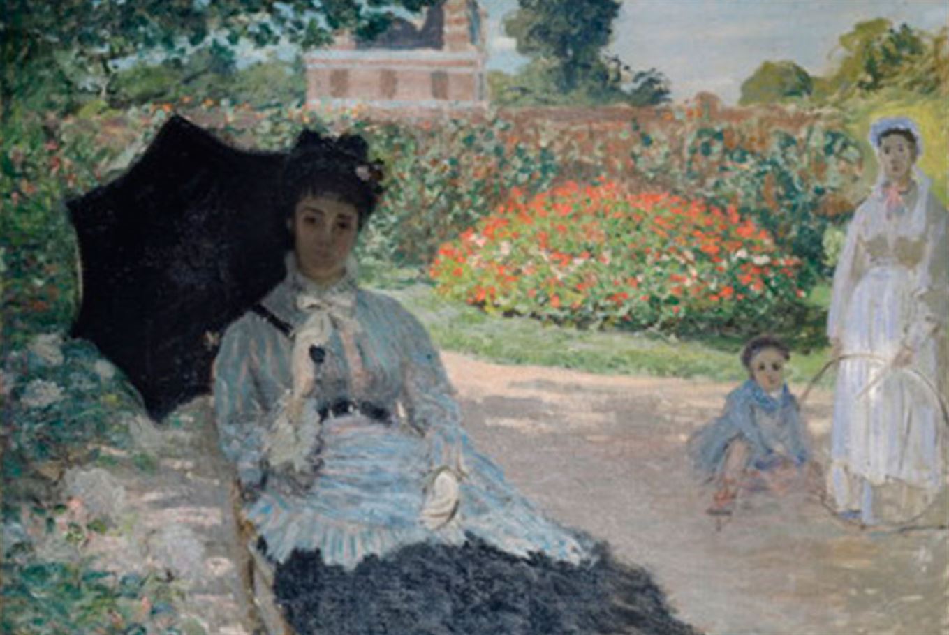 Reproduction du tableau « Camille dans le jardin avec Jean et une servante - Claude Monet » par Alpha Reproduction en peinture à l’huile
