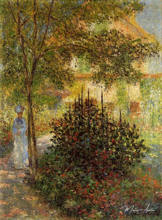 Camille dans le jardin d'Argenteuil - Claude Monet - Reproductions de tableaux et peintures haut de gamme