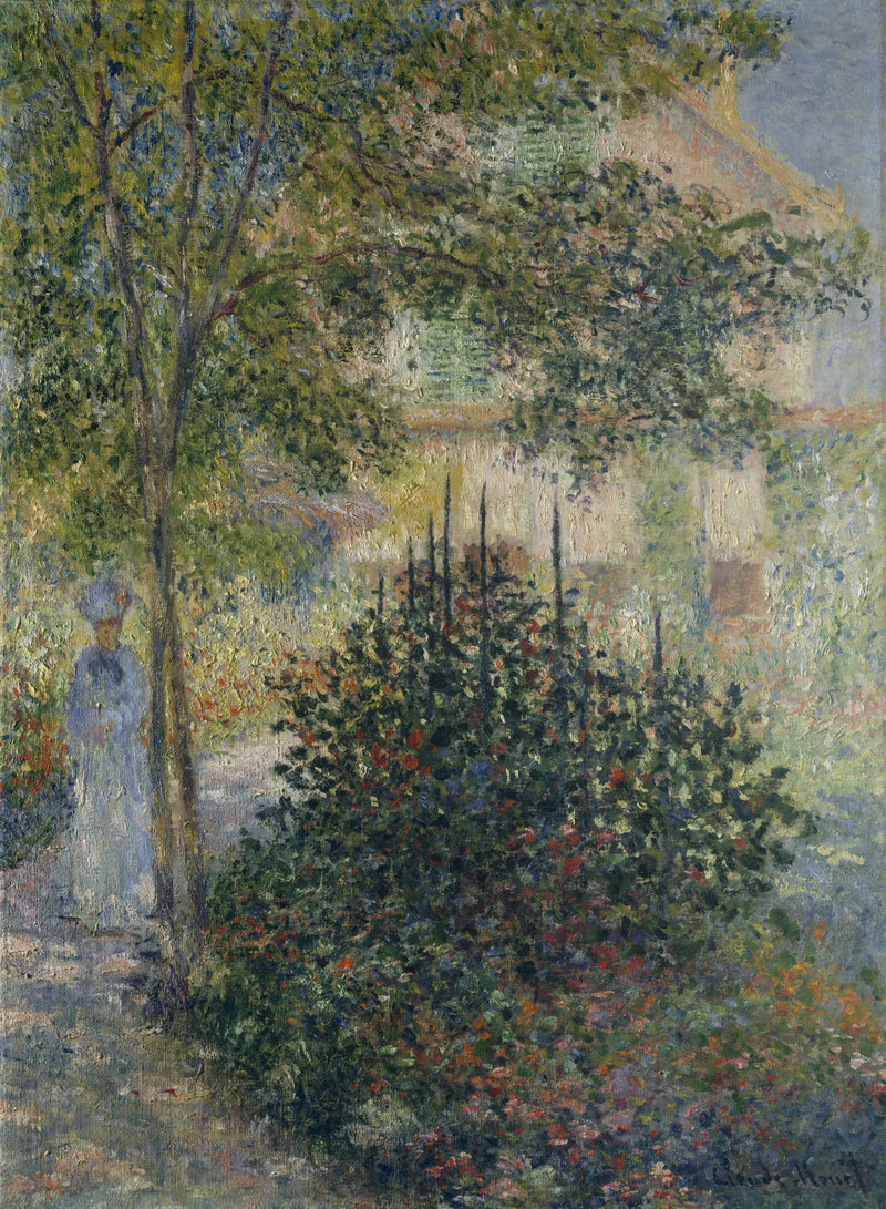 Camille Monet (1847-1879) w ogrodzie w Argentieu - Claude Monet