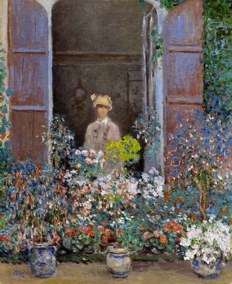 Camille Monet przy oknie - Claude Monet