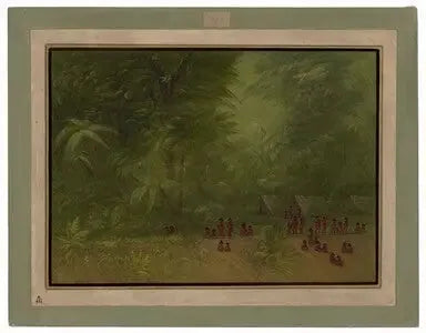 Indian camp w lesie - George Catlin
