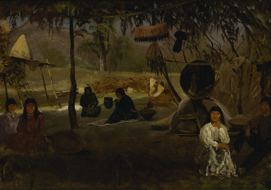 Indyjski obóz w Kalifornii - Albert Bierstadt
