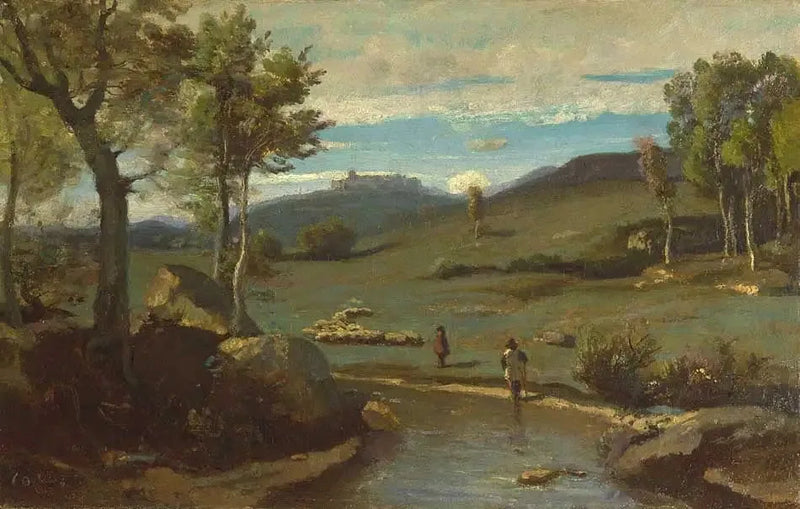 Kampania Rzymska – Skalista dolina z stadem – Jean-Baptiste Camille Corot