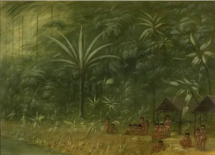 Obóz Cocomas - Spojrzenie na brzeg - George Catlin