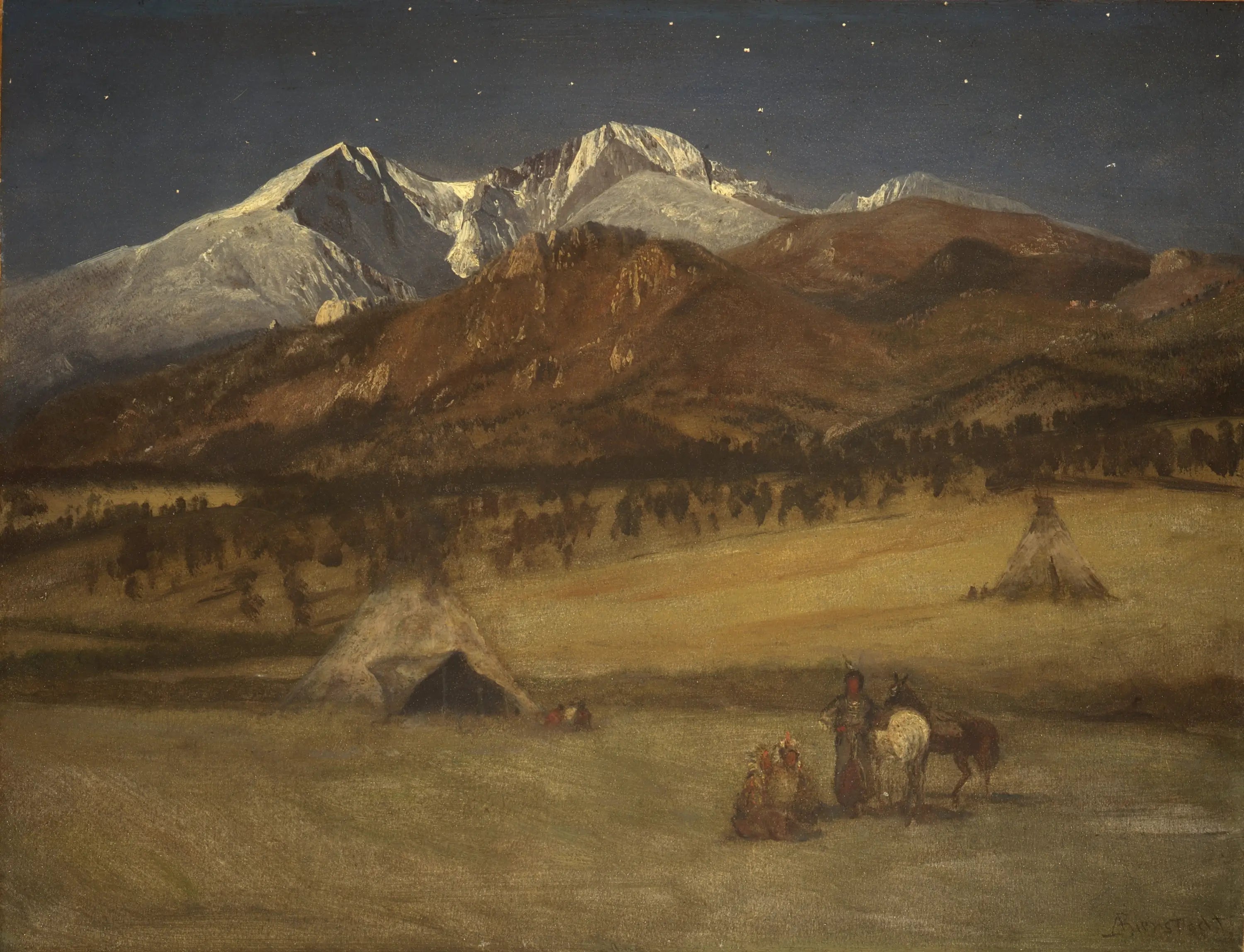 Campement indien - Soirée - Albert Bierstadt - Alpha Reproduction
