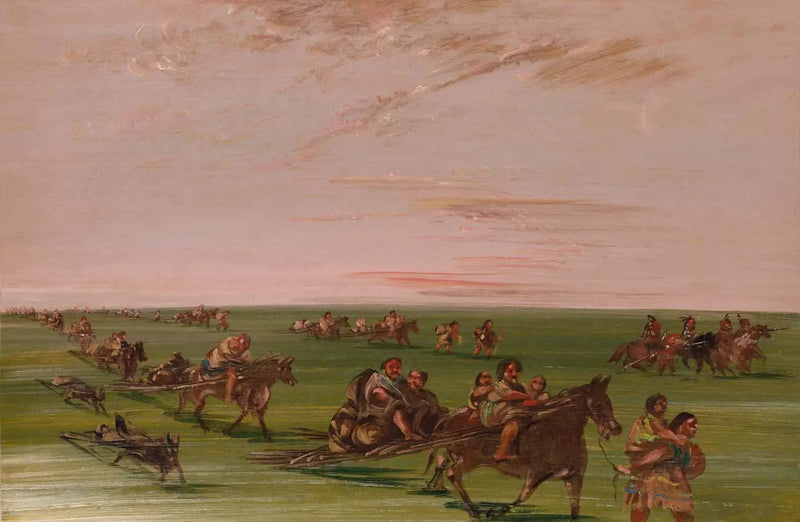 Mobilny obóz plemienia Sioux - George Catlin
