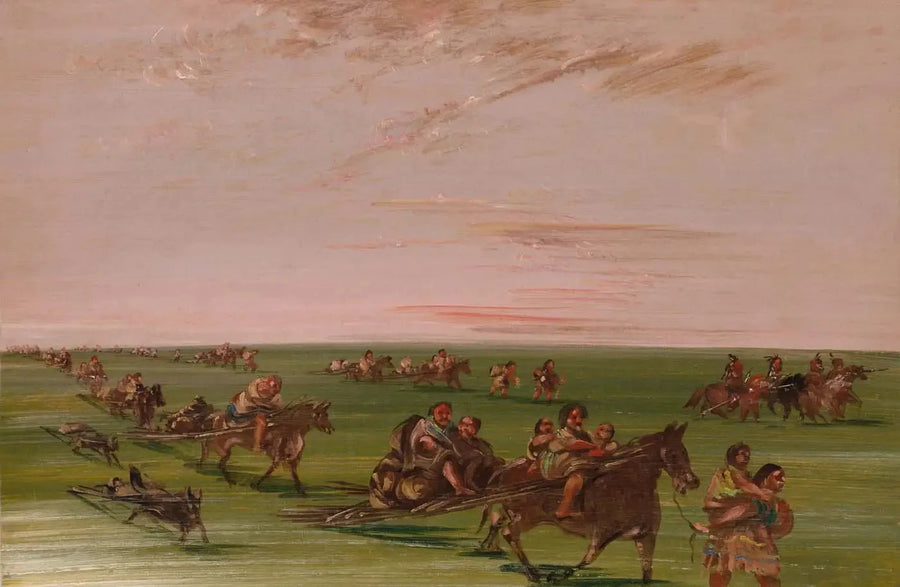 Mobilny obóz plemienia Sioux - George Catlin