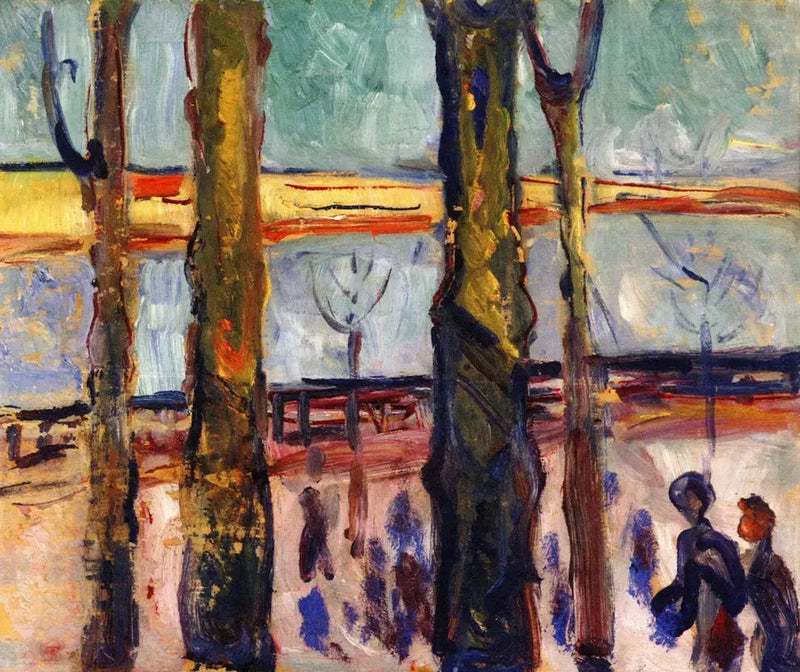kanał w Warnemünde - Edvard Munch