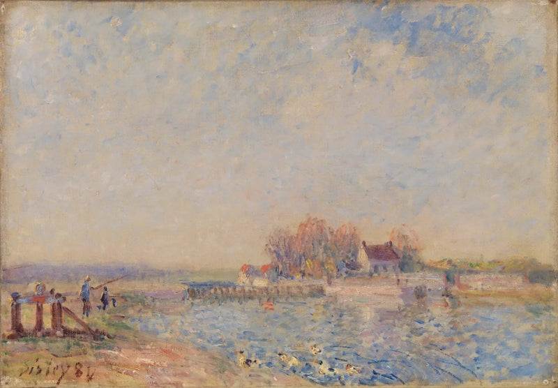 Kanał Saint Mammès – Loing (Saint Mammès – Kanał du Loing) - Alfred Sisley