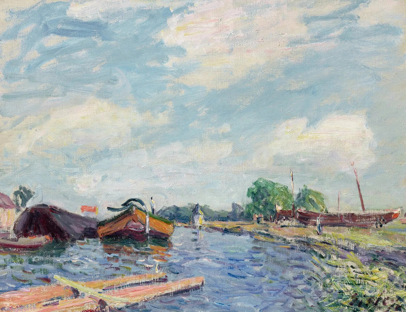 Kanał Loing w Saint-Mammès - Alfred Sisley