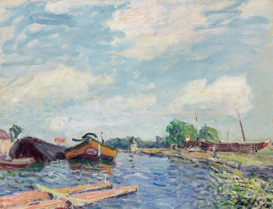 Kanał Loing w Saint-Mammès - Alfred Sisley