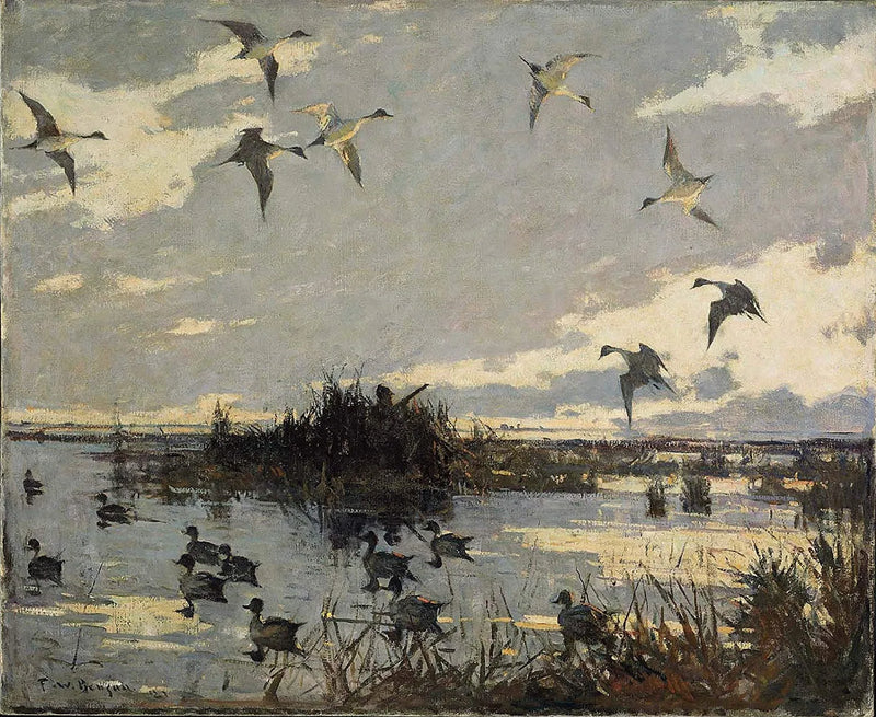 Przebiegające kaczki - Frank Weston Benson