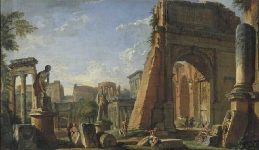 Kaprys z motywami Forum Romanum - Giovanni Paolo Panini