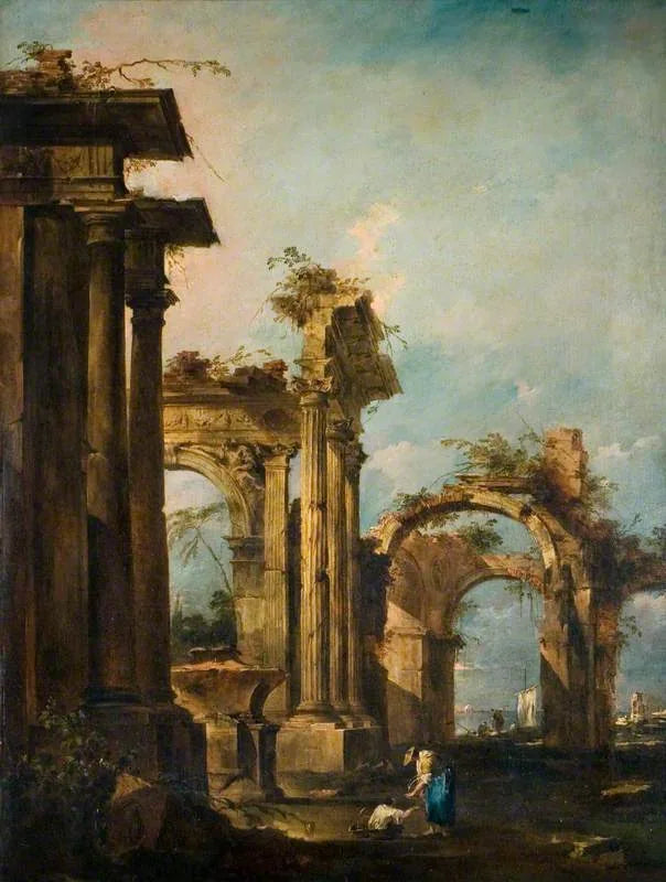 Capriccio z ruinami i postaciami - Francesco Guardi