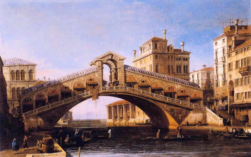 Kaprys Rialto z laguną w tle - Canaletto