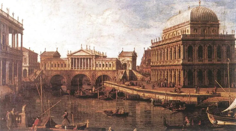 Kaprys z budynkami palladiańskimi - Canaletto