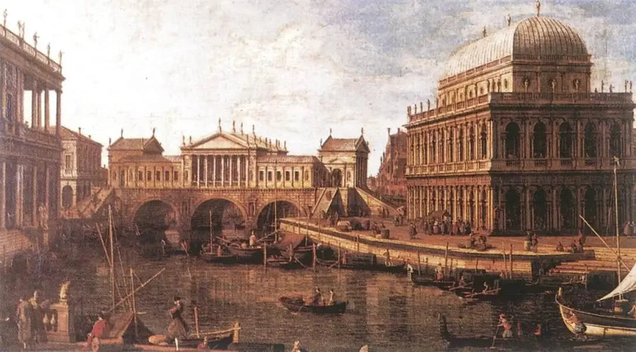 Kaprys z budynkami palladiańskimi - Canaletto