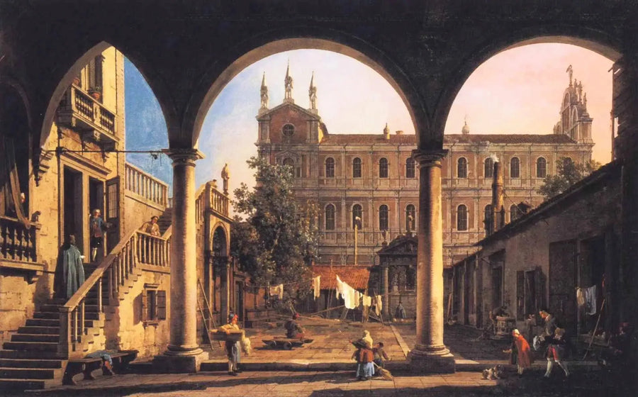 Kaprys szkoły San Marco od loggii pałacu Grifalconi-Loredan - Canaletto