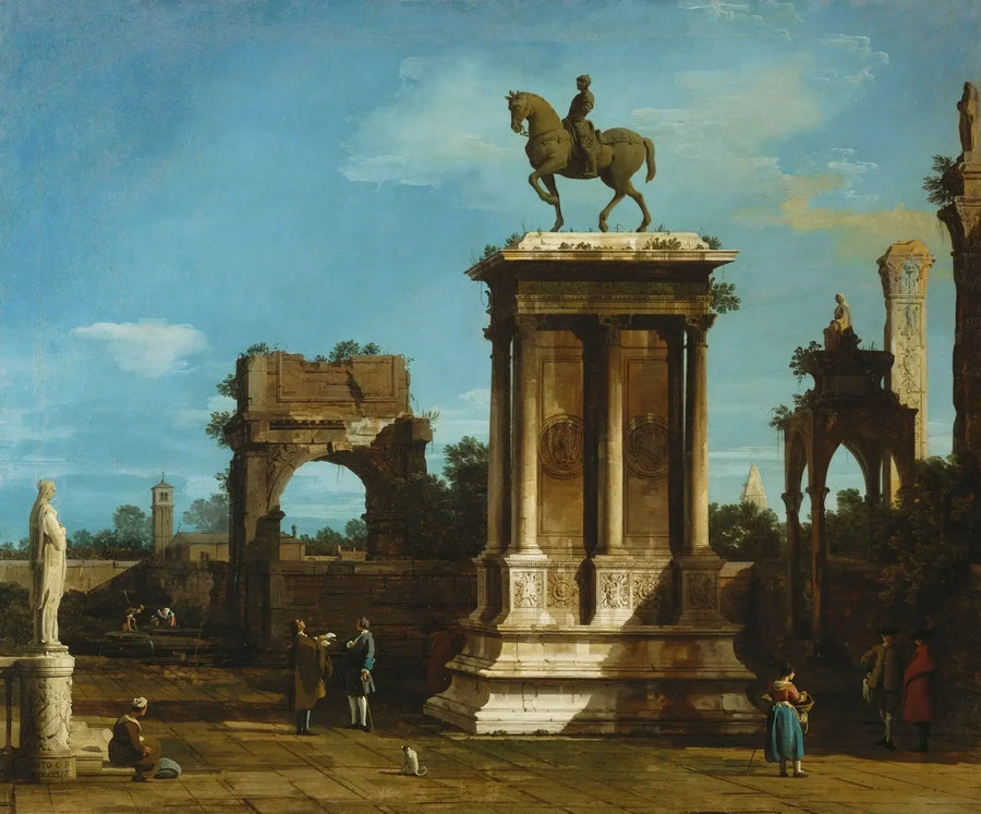 Kaprys monumentu Colleoni - Canaletto