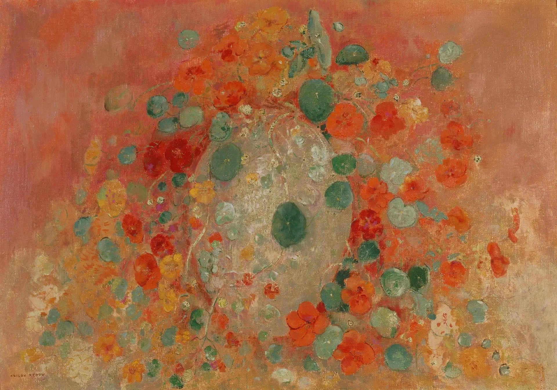 Capucine - Odilon Redon image 1 copie peinte à la main à l’huile