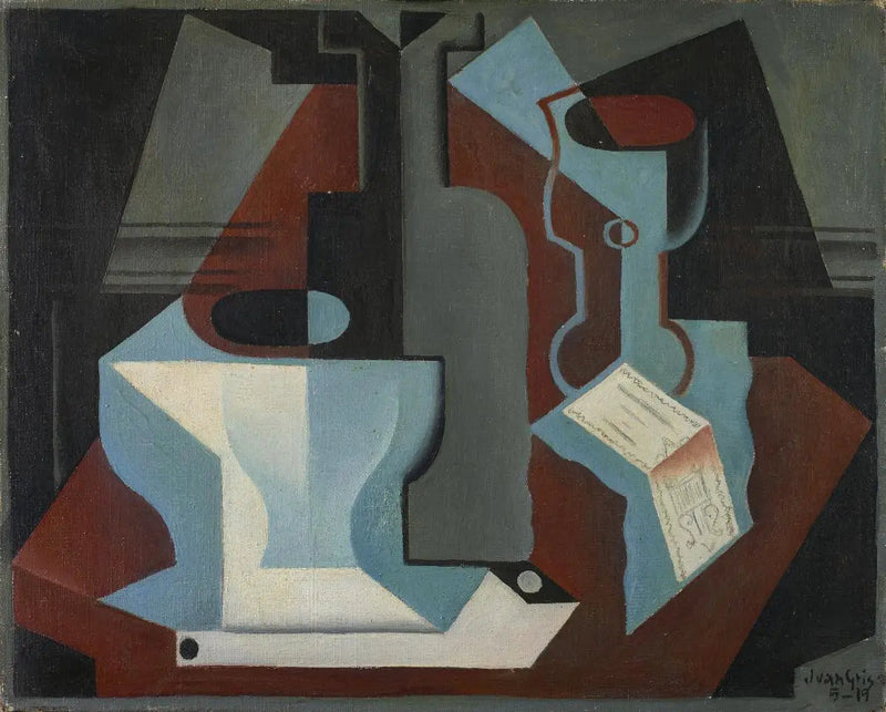 Karafka, miska i szklanka - Juan Gris
