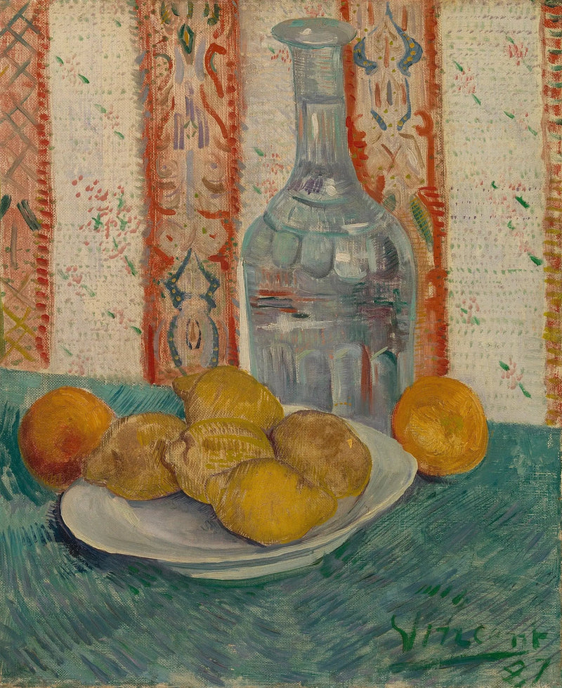 Karafka i półmisek z cytrusami - Vincent van Gogh
