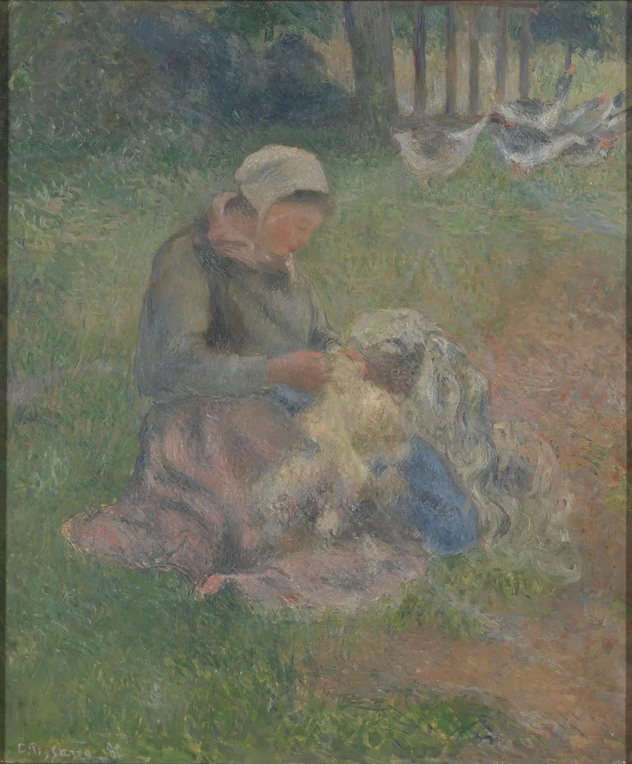 Wełniana przędzarka - Camille Pissarro