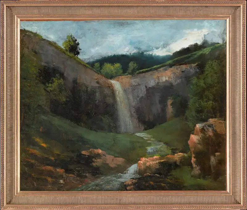 Kaskada i strumień - Gustave Courbet