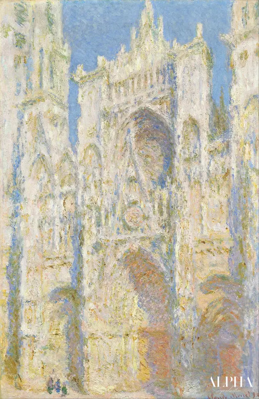 Cathédrale de Rouen, façade ouest, au soleil (W1324) - Claude Monet - Reproductions de tableaux et peintures haut de gamme