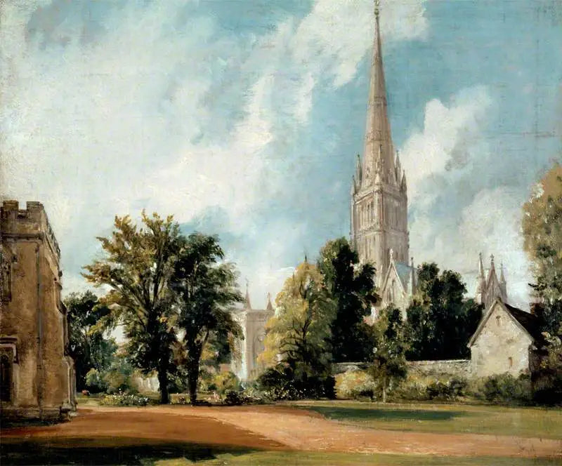 Katedra w Salisbury od strony ogrodzenia - John Constable
