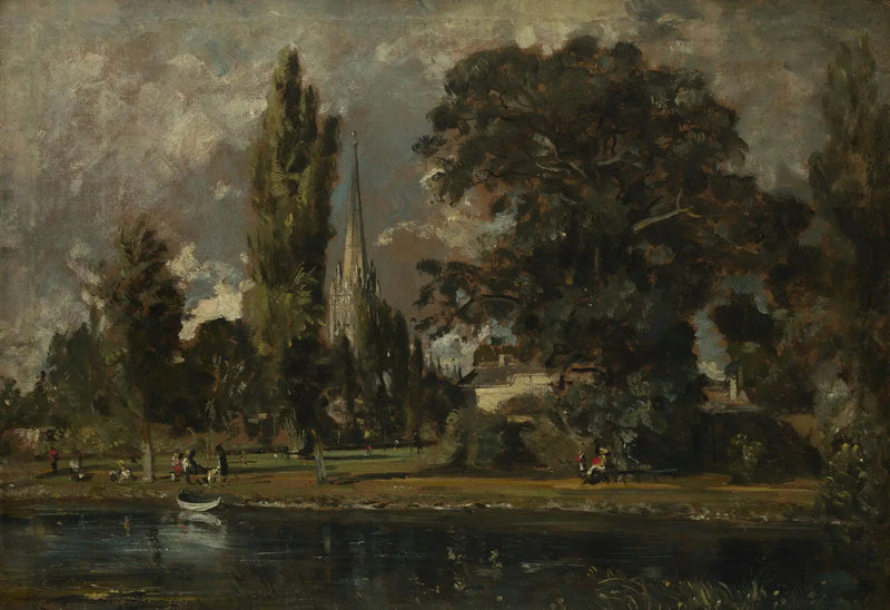 Katedra w Salisbury i Leadenhall od rzeki Avon - John Constable