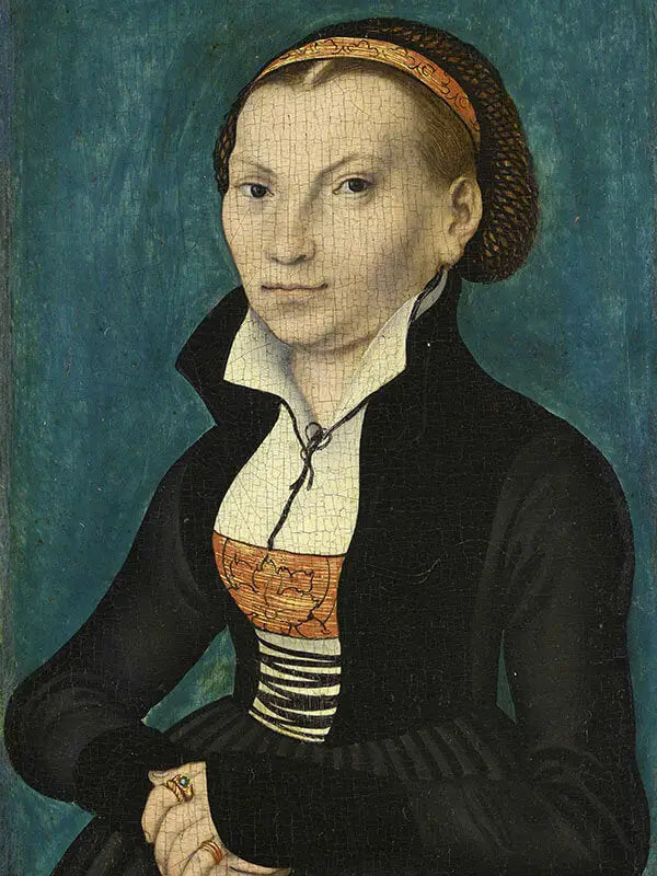 Katarzyna Bora, do połowy ciała, zwrócona w prawo - Lucas Cranach Starszy