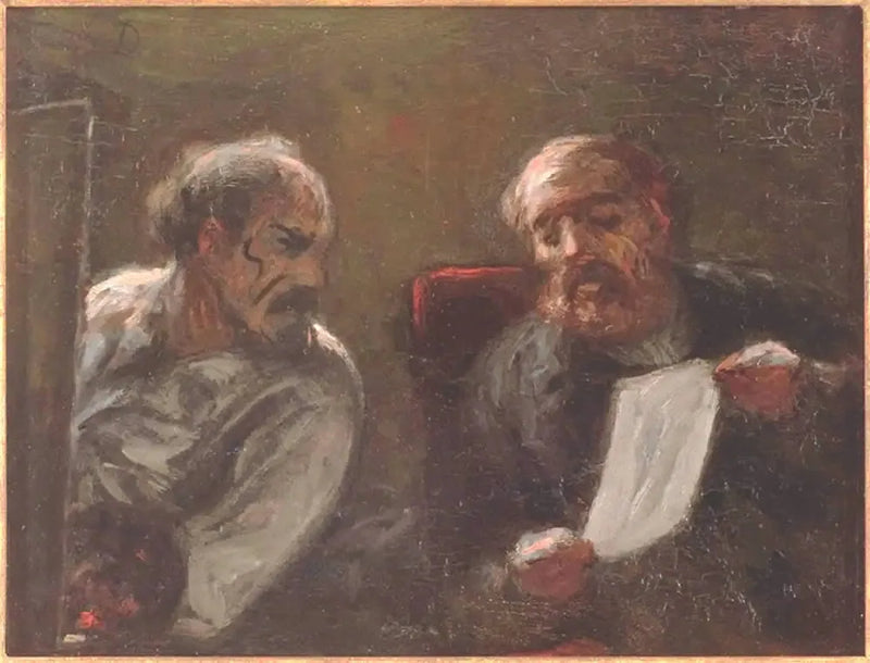 Rozmowa w pracowni - Honoré Daumier