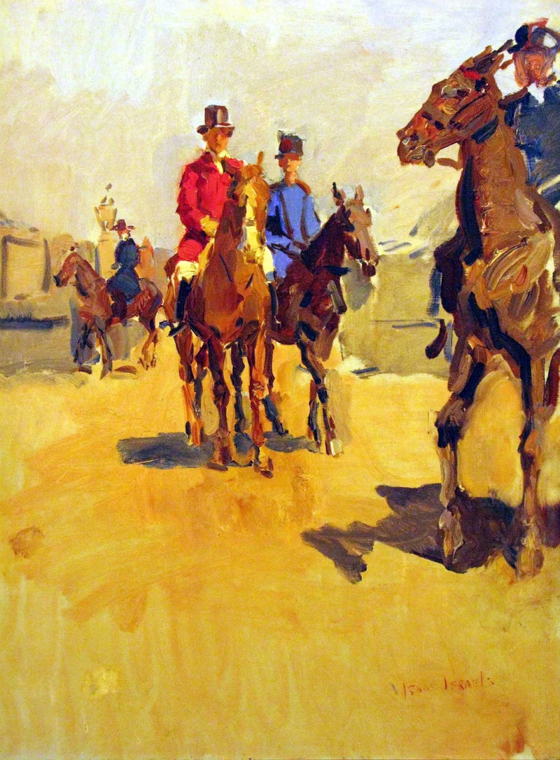 Kawalerzyści i konie - Isaac Israëls
