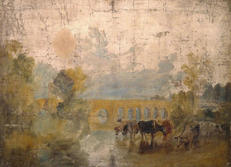 Most Caversham z bydłem w wodzie - J. M. W. Turner