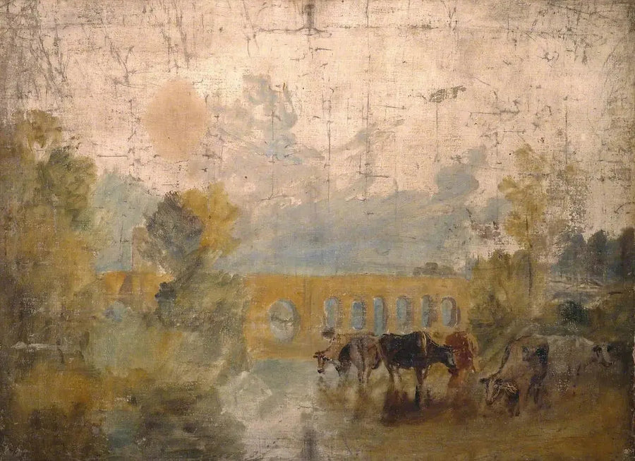 Most Caversham z bydłem w wodzie - J. M. W. Turner