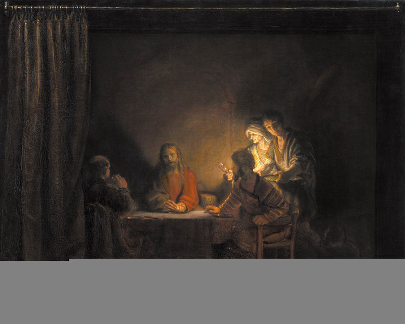Chrystus i uczniowie (Wieczerza w Emaus) - Rembrandt