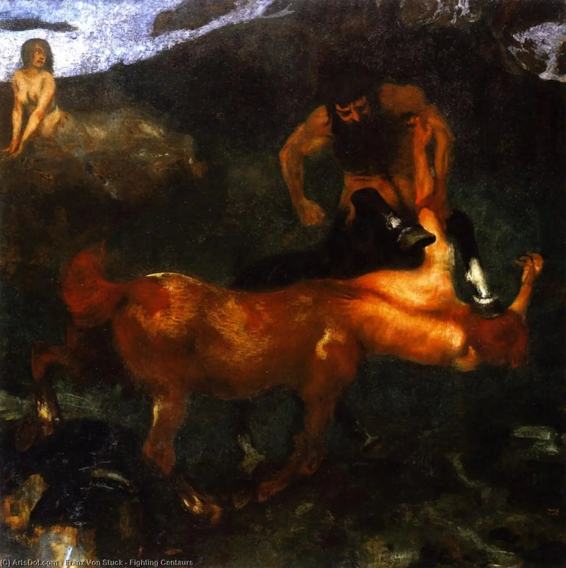 Centaura w Walce - Franz Von Stuck