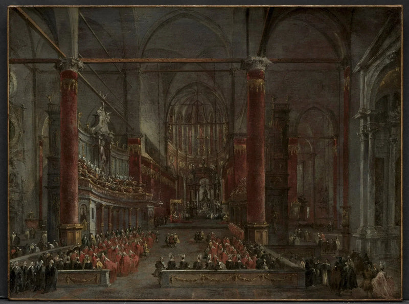 Ceremonia papieska w kościele Świętego Jana Chrzciciela w Wenecji, 1782 - Francesco Guardi