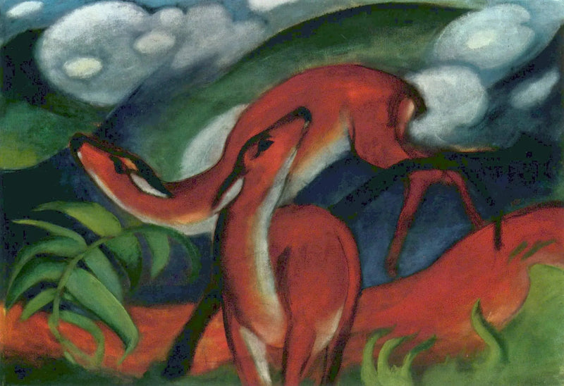 Czerwony jeleń II - Franz Marc